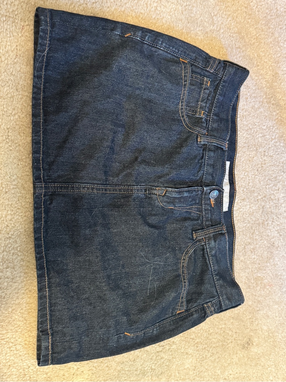 Dark Wash Denim Mini Skirt